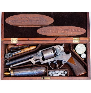 Rare & Fine Kidder Patent Cased Civilian Starr Model 1858 Double Action Army Revolver