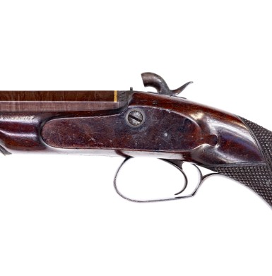 Fine Carbine Bore Percussion Overcoat Pistol by Prosser