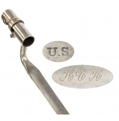 Fine US Model 1855 Socket Bayonet with Engraved Initials on the Blade