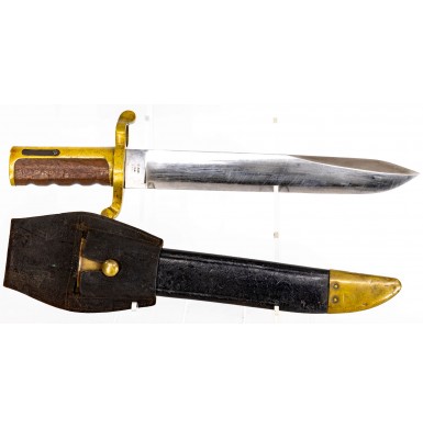 Excellent US Navy Dahlgren Bowie Bayonet with Scabbard and Rare Boston Navy Yard Marked Frog