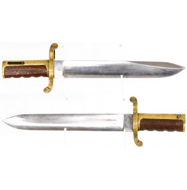 Excellent US Navy Dahlgren Bowie Bayonet with Scabbard and Rare Boston Navy Yard Marked Frog