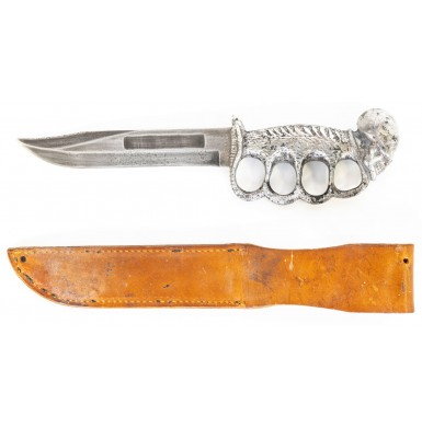 Extremely Rare EW Stone Sr "Pig Nose Skull & Cobra" Fighting Knife with Letter of Authentication