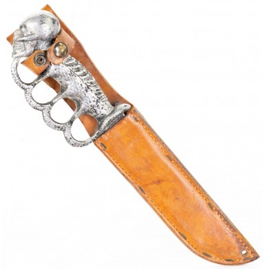 Extremely Rare EW Stone Sr "Pig Nose Skull & Cobra" Fighting Knife with Letter of Authentication