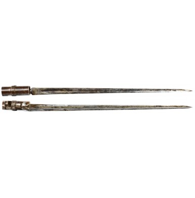 Rare Variant British Pattern 1851 Minié Rifle "Replacement" Socket Bayonet & Scabbard