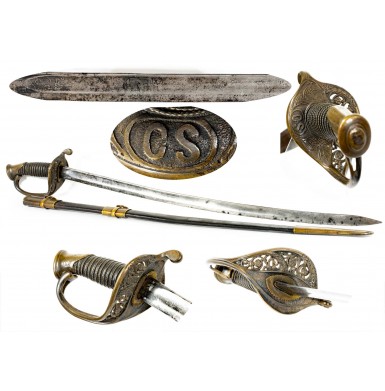Confederate Leech & Rigdon Style Confederate Foot Officer’s Sword Attributed to Louis Bissonnet