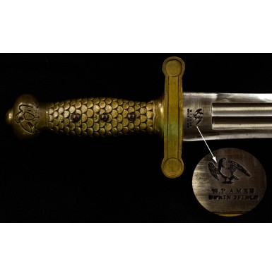 Rare Massachusetts Marked Ames Model 1832 Foot Artillery Sword