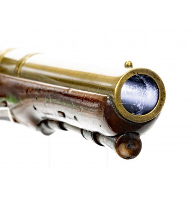 Attractive Brass Barreled Flintlock Holster Pistol by John Richards of London