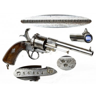 Extremely Rare Swedish Naval Model 1863 Pinfire Revolver - Only 890 Issued