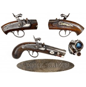 Rare HE Dimick St. Louis Marked Derringer by FH Clark of Memphis