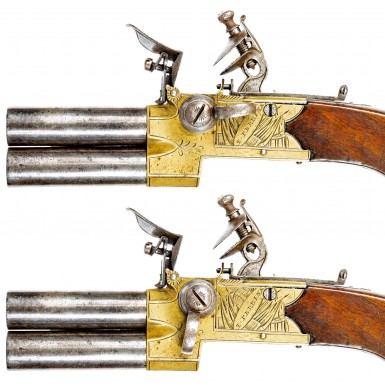 Attractive Tap Action Pistol by Thomas Perrins of Windsor