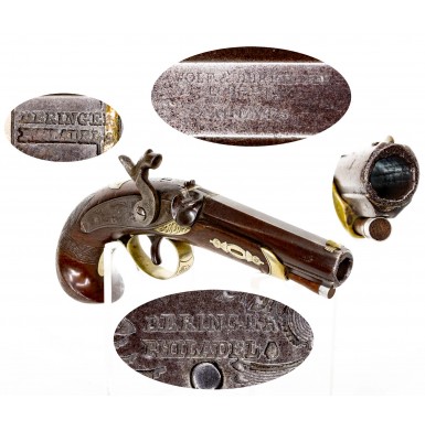 Scarce Wolf & Durringer of Louisville Retailer Marked Henry Deringer Pocket Pistol 
