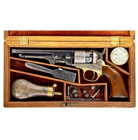 Attractive Cased Colt 1862 Pocket Model of Navy Caliber