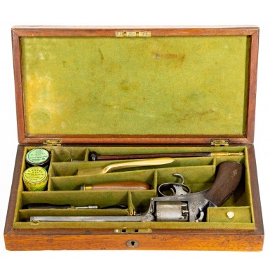Extremely Rare Published Cased Hyde & Goodrich 1st Model "Adams-Tranter" Dragoon Revolver in 36 Bore