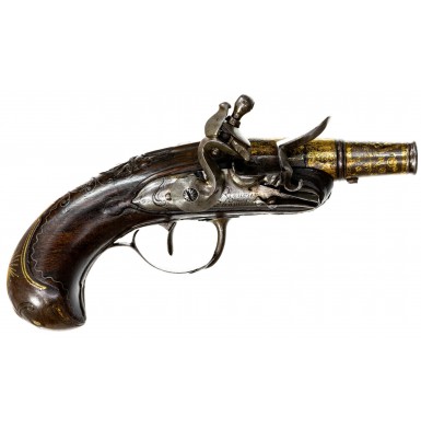 Fine Revolutionary War Era French Flintlock Muff Pistol by Rougier-Chometon