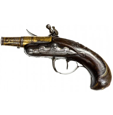 Fine Revolutionary War Era French Flintlock Muff Pistol by Rougier-Chometon