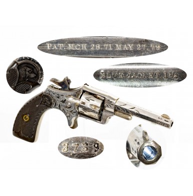 Excellent Factory Engraved Hopkins & Allen Blue Jacket Revolver