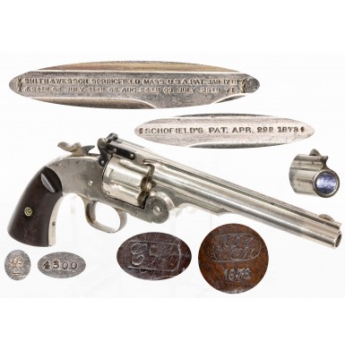 Rare 2nd Model Schofield Revolver with Original Factory Nickel Finish