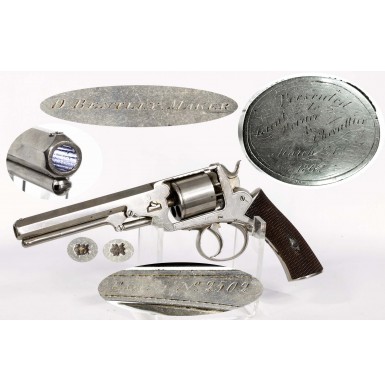 Inscribed Webley Wedge Frame Revolver to Lt. Horace Chevallier of the 1st NY Light Marine Artillery