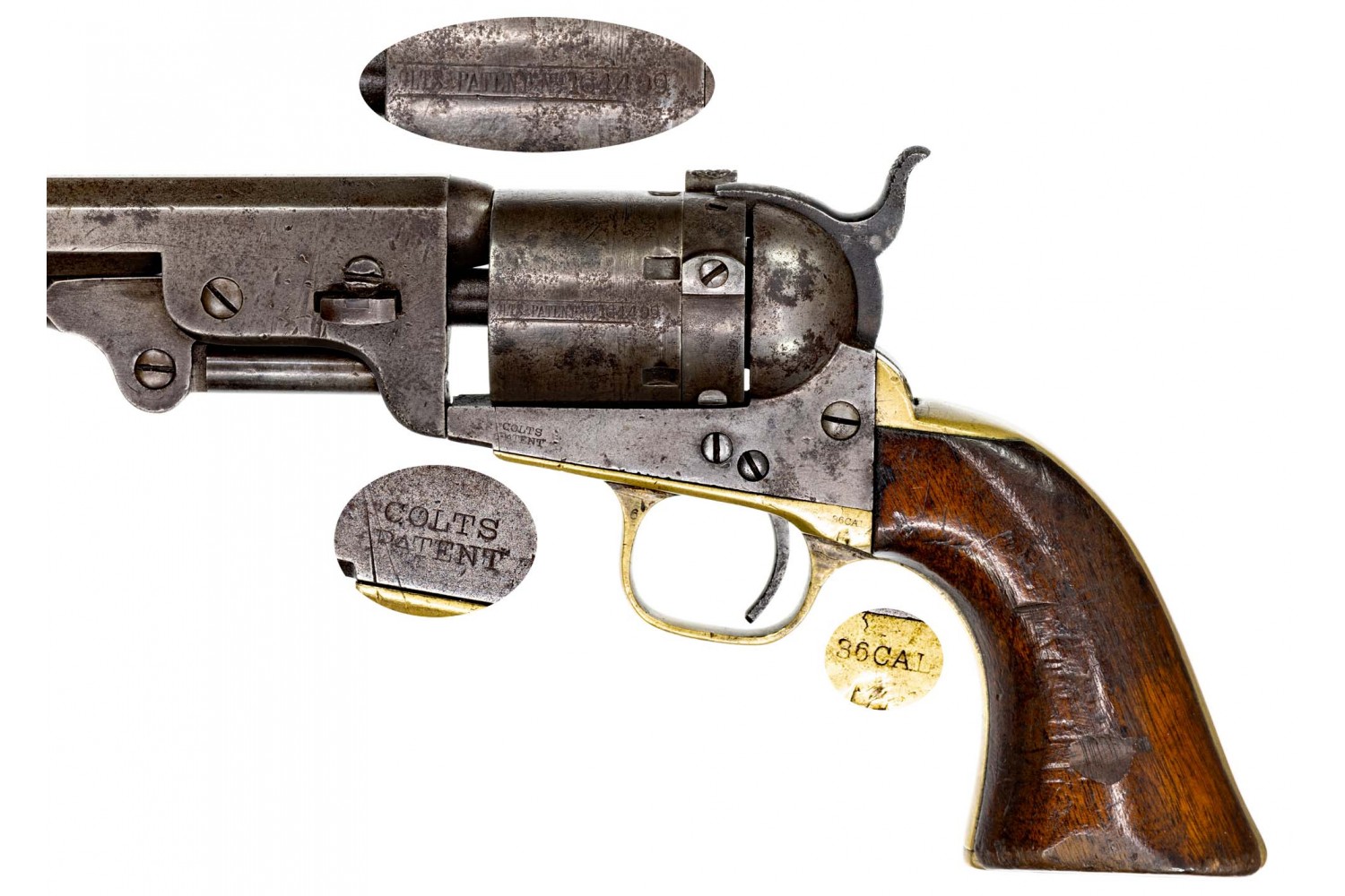 Union officer carries a pair of revolvers including a Model 1851 tintype C623RP 