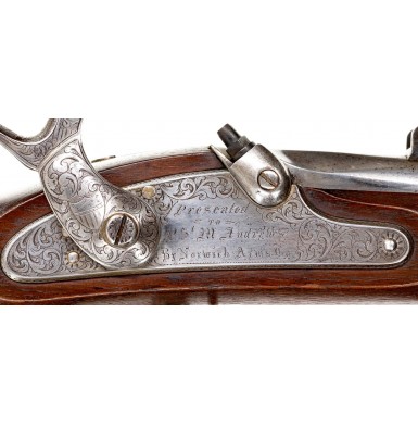 Engraved Norwich Contract Model 1861 Rifle Musket Presented to Pierre St M Andrews