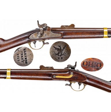Harpers Ferry Type IIC US Model 1841 Mississippi Rifle in 54-Caliber - Extremely Rare Variant