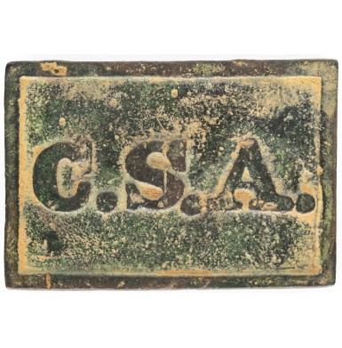Gorgeous Dug Example of a Rectangular CSA "Virginia Style" Belt Plate