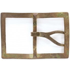 Attractive Dug Confederate Forked Tongue Belt Plate
