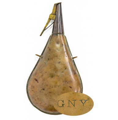 Gosport Navy Yard "GNY" Marked Powder Flask - Rare - Only 500 Produced