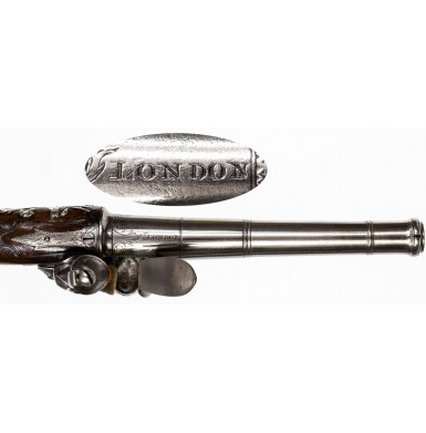 Lovely Silver Mounted Queen Anne Pistol by Wilson circa 1760-1770