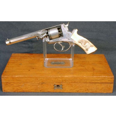 Fine Cased Tranter Revolver - Plated with Carved Ivory Grips