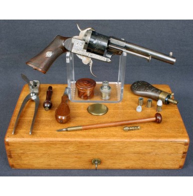 Gorgeous Fully Cased 9mm Pin Fire Revolver