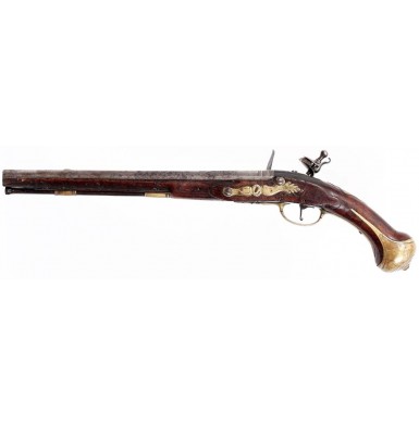 French Officers' Pistol c1740 by Hvart of Verdun