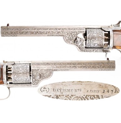 Cased & Engraved Devisme Exhibition Grade Revolver