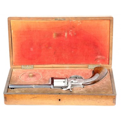 Cased Eyraud's 1858 Patent Revolver