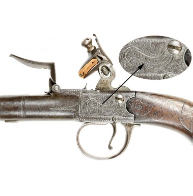 Pair of Silver Mounted Pocket Pistols by Grice c1779