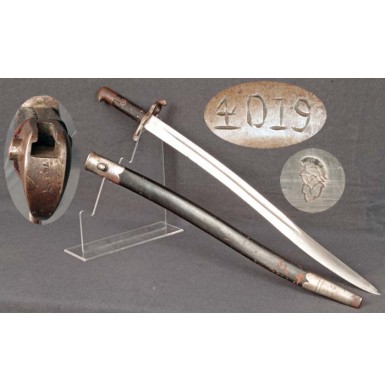 Confederate Imported & Numbered P-1858 Saber Bayonet