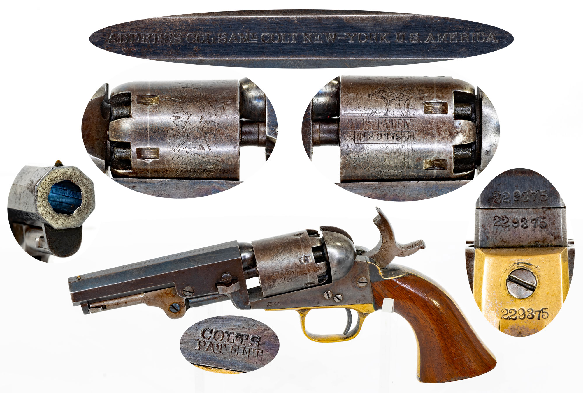 Image of Very Fine 1863 Production Colt Model 1849 Pocket Revolver
